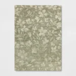 Muted Green Floral Area Rug - Threshold - Image 4