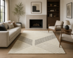 Soria Line Geo Area Rug Cream - Threshold