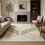 Soria Line Geo Area Rug Cream - Threshold