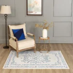 Lattice Border Floral Woven Area Rug - Threshold - Image 2