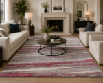 Luxe Weavers Modern Abstract Red Area Rug