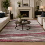 Luxe Weavers Modern Abstract Red Area Rug