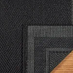 Indoor/Outdoor Rug, Geo Border Charcoal - Ravenna - Image 4