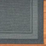 Indoor/Outdoor Rug, Geo Border Silver- Ravenna - Image 3