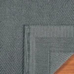Indoor/Outdoor Rug, Geo Border Silver- Ravenna - Image 4