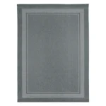 Indoor/Outdoor Rug, Geo Border Silver- Ravenna - Image 6