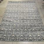 USTUNSOY AREA RUG - NAVY BLUE TERRACOTA